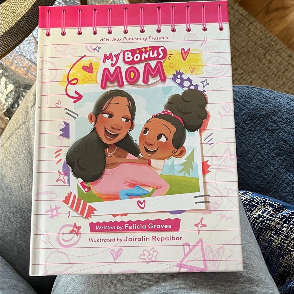 My Bonus Mom Kids Book - Pink Hardcover by